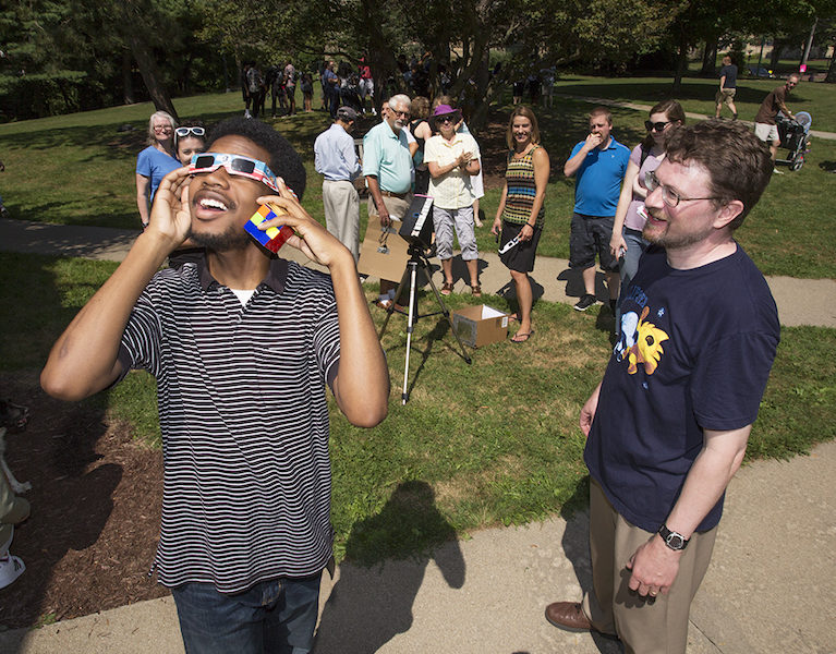 Students witness solar eclipse