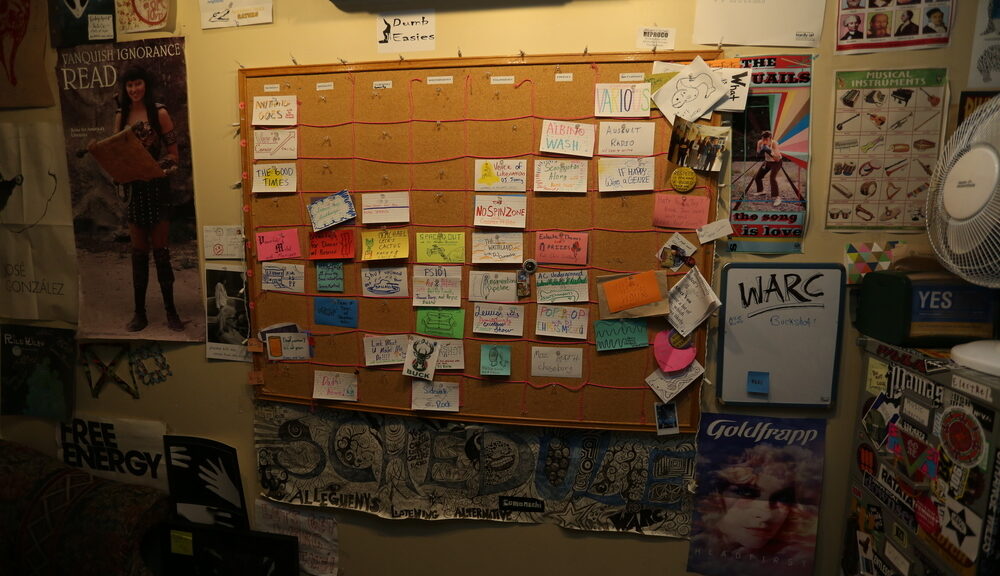 WARC, Radio Station, Campus Center, building
Students in the WARC radio station