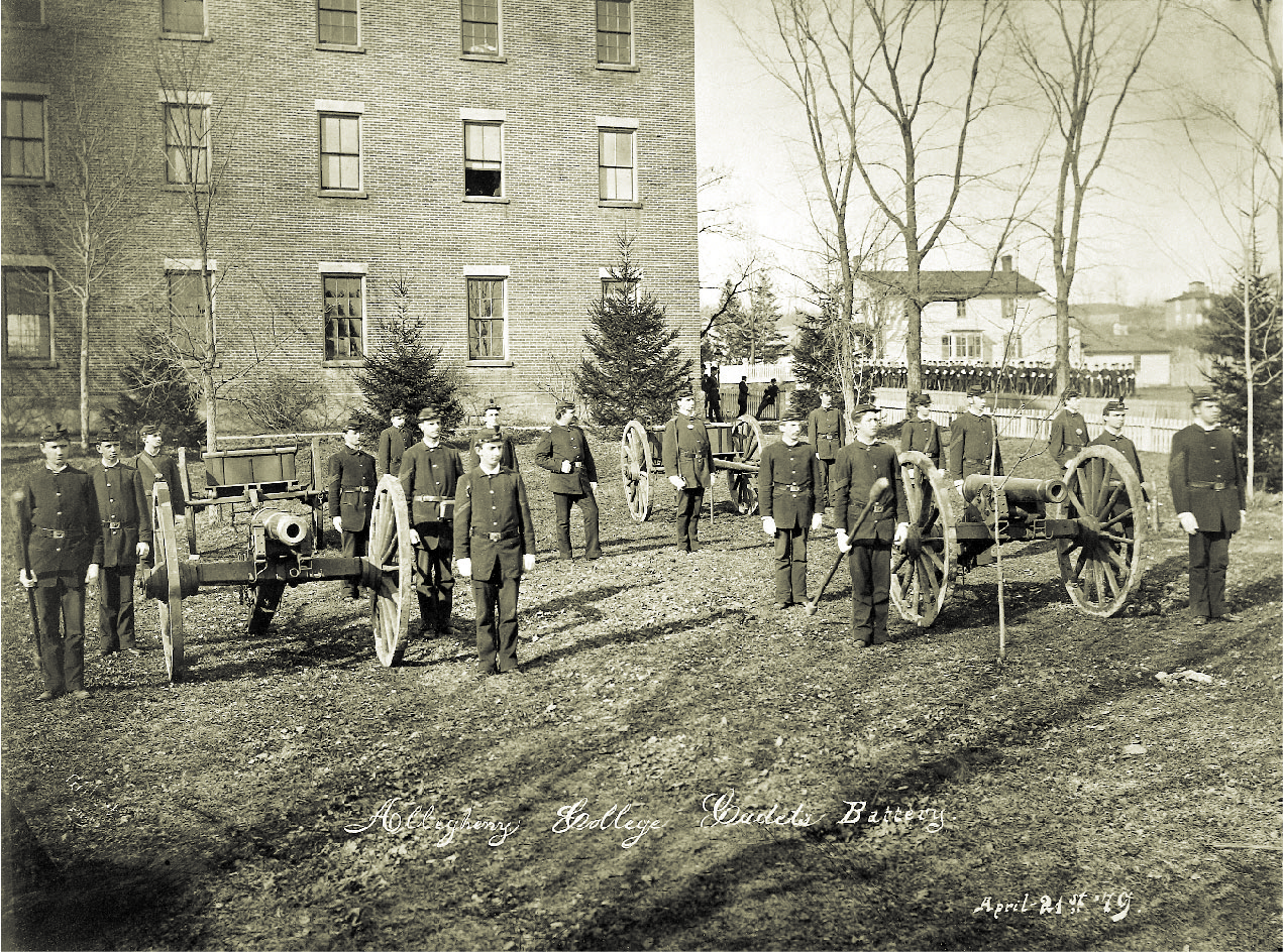 Civil War Cadets on Allegheny College campus