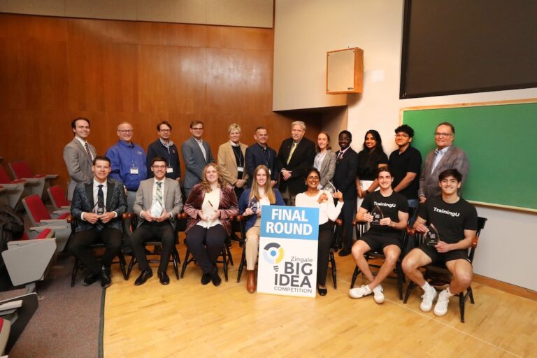 Allegheny College Zingale Big Idea finals and champions on April 11, 2026