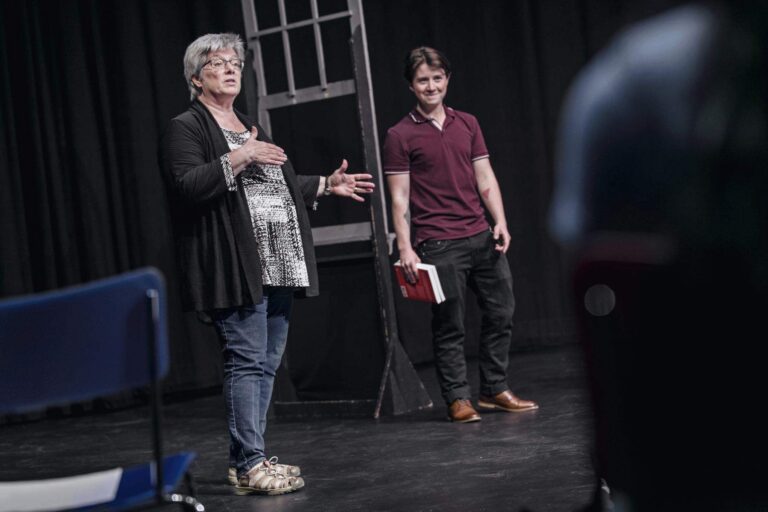 Playshop Theatre, two people on a stage