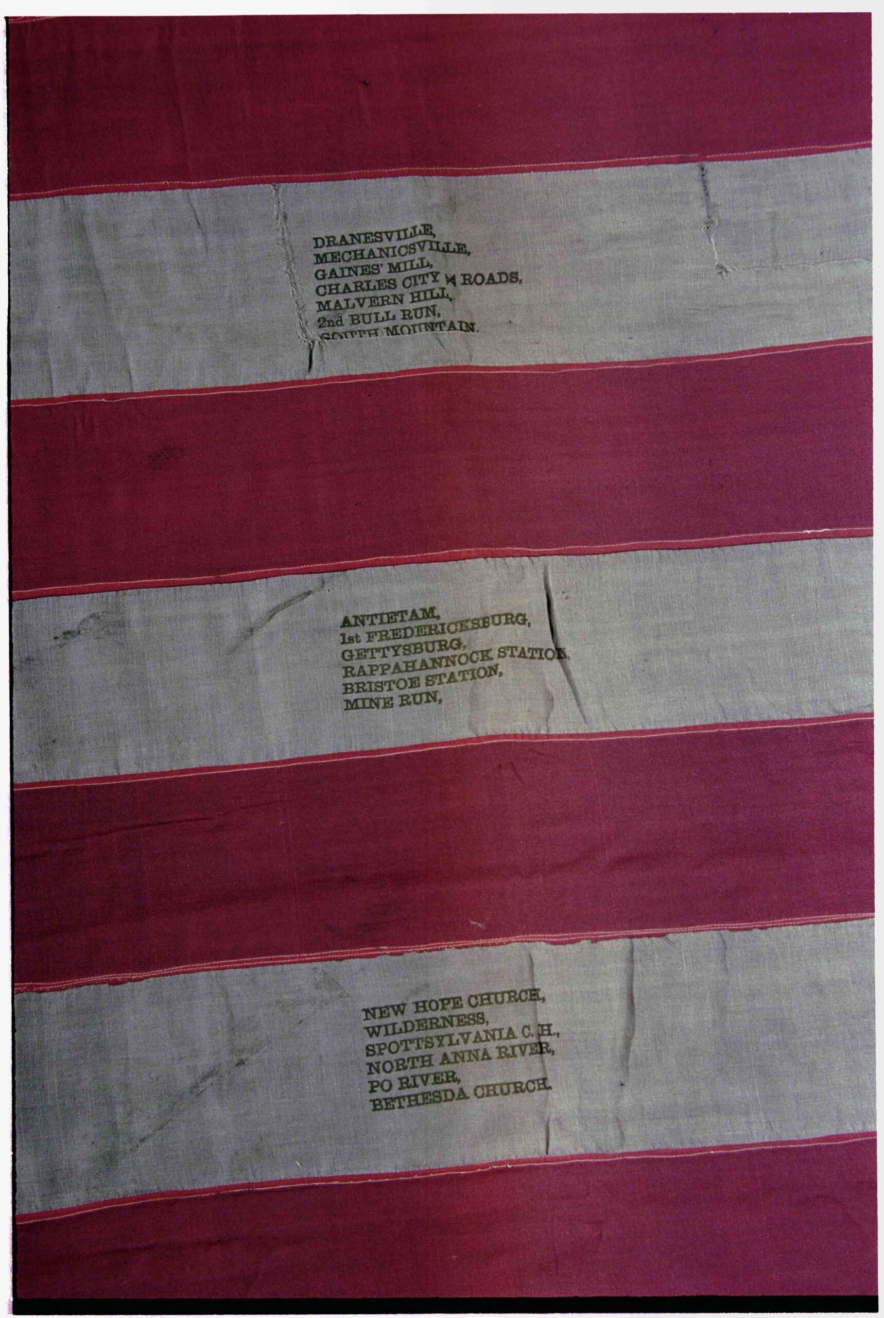 Detail of the Allegheny College Civil War Flag.