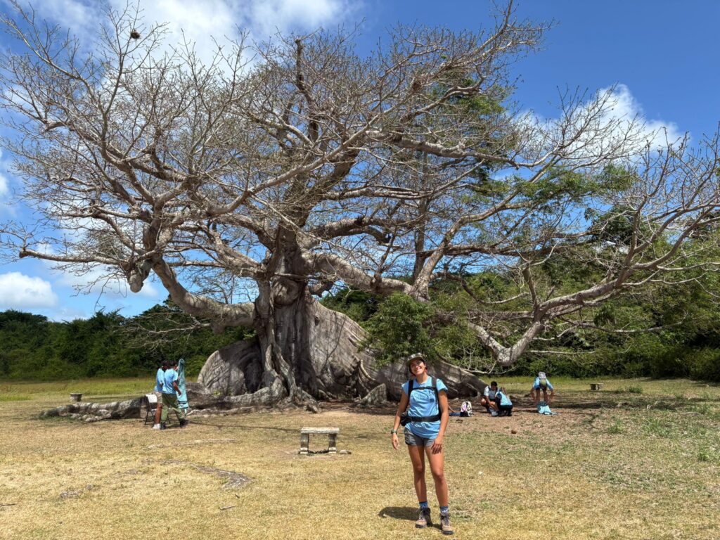 Alejandra Fernandez ’26 standing in front of a tree