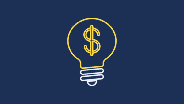 an illustration of a yellow light bulb with a dollar sign inside