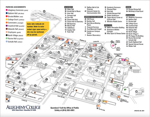 Campus and Area Maps - Allegheny College