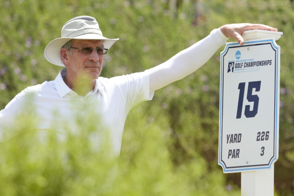 Coach Groff on the golf course