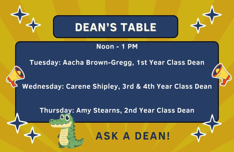Dean's Table Office Hours Flyer