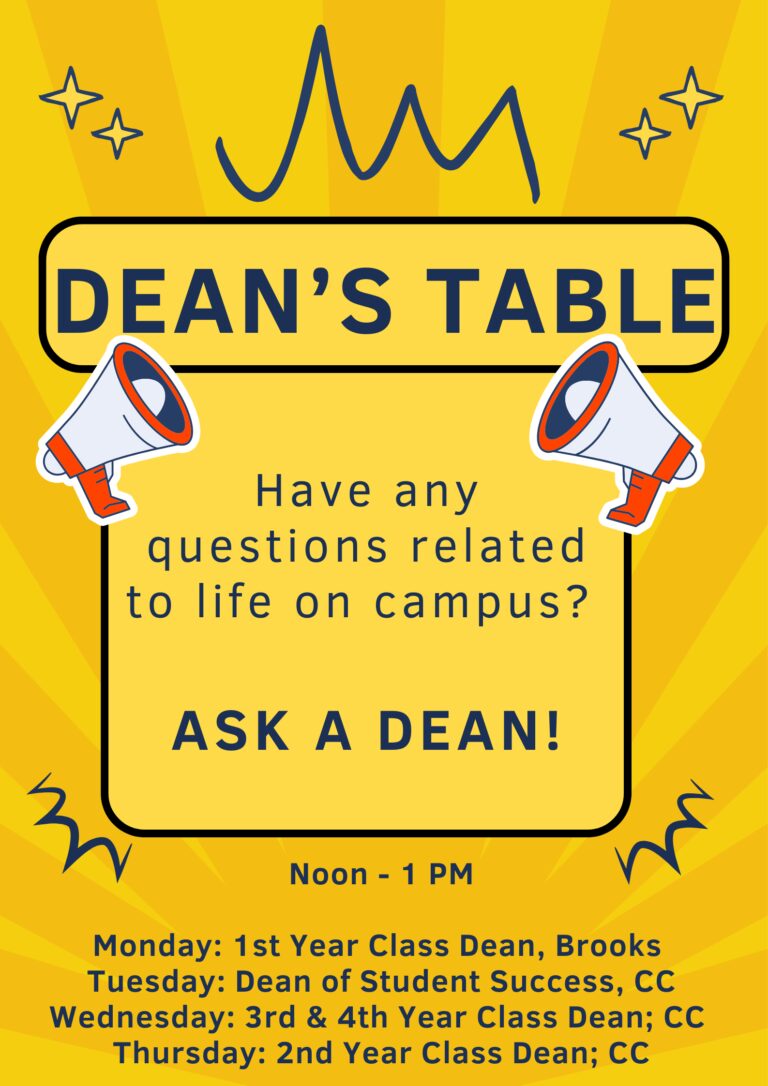 Dean's Table Office Hours Flyer