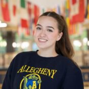 Headshot of Ella DeRose, Allegheny College Orientation Leader for 2026