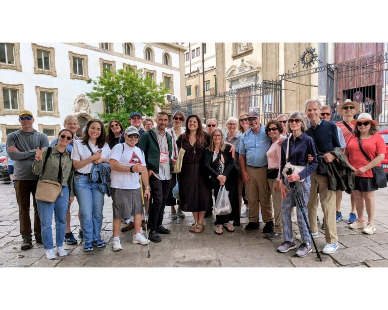 A group of Allegheny Alumni at a Post Ballaro Market tour