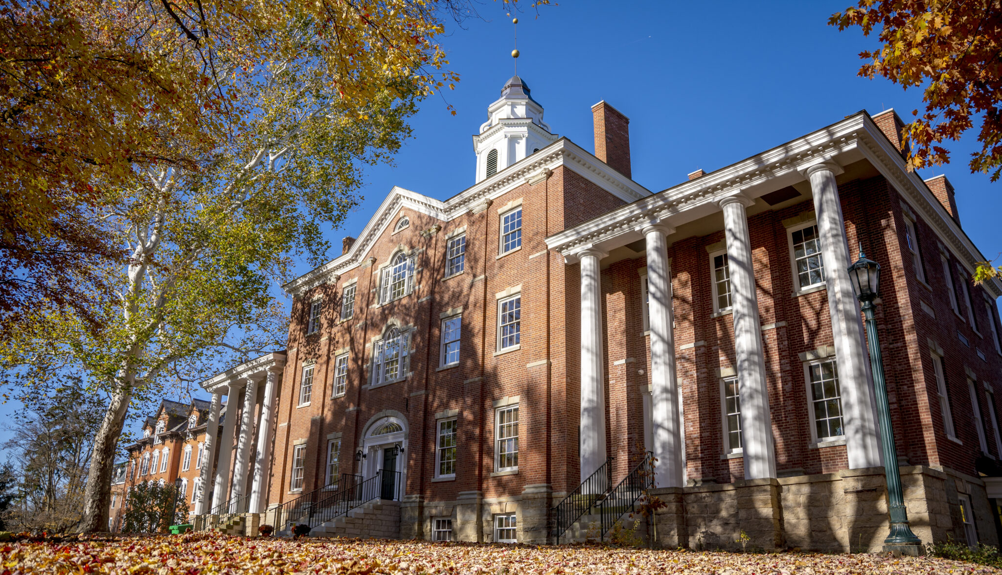 Bentley Hall with sun and shadows