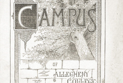 The cover of a historical issue of The Campus of Allegheny College, the official College newspaper.